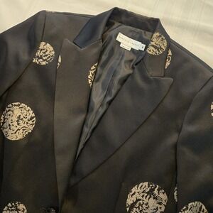 Garfield & Marks Bristol Jacket Size 4 Black & Gold Blazer Made in USA